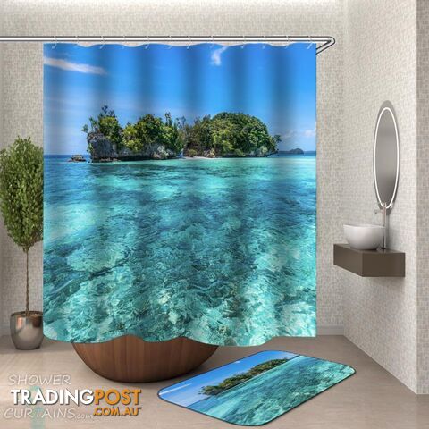 Clear Ocean Shower Curtain - Curtain - 7427046280358