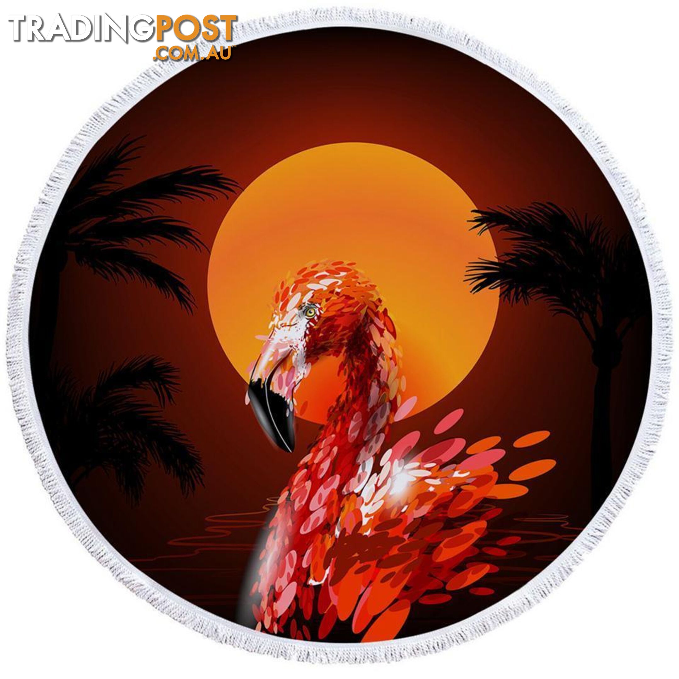 Artistic Tropical Flamingo Beach Towel - Towel - 7427046318457