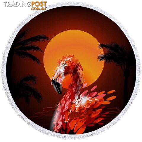 Artistic Tropical Flamingo Beach Towel - Towel - 7427046318457