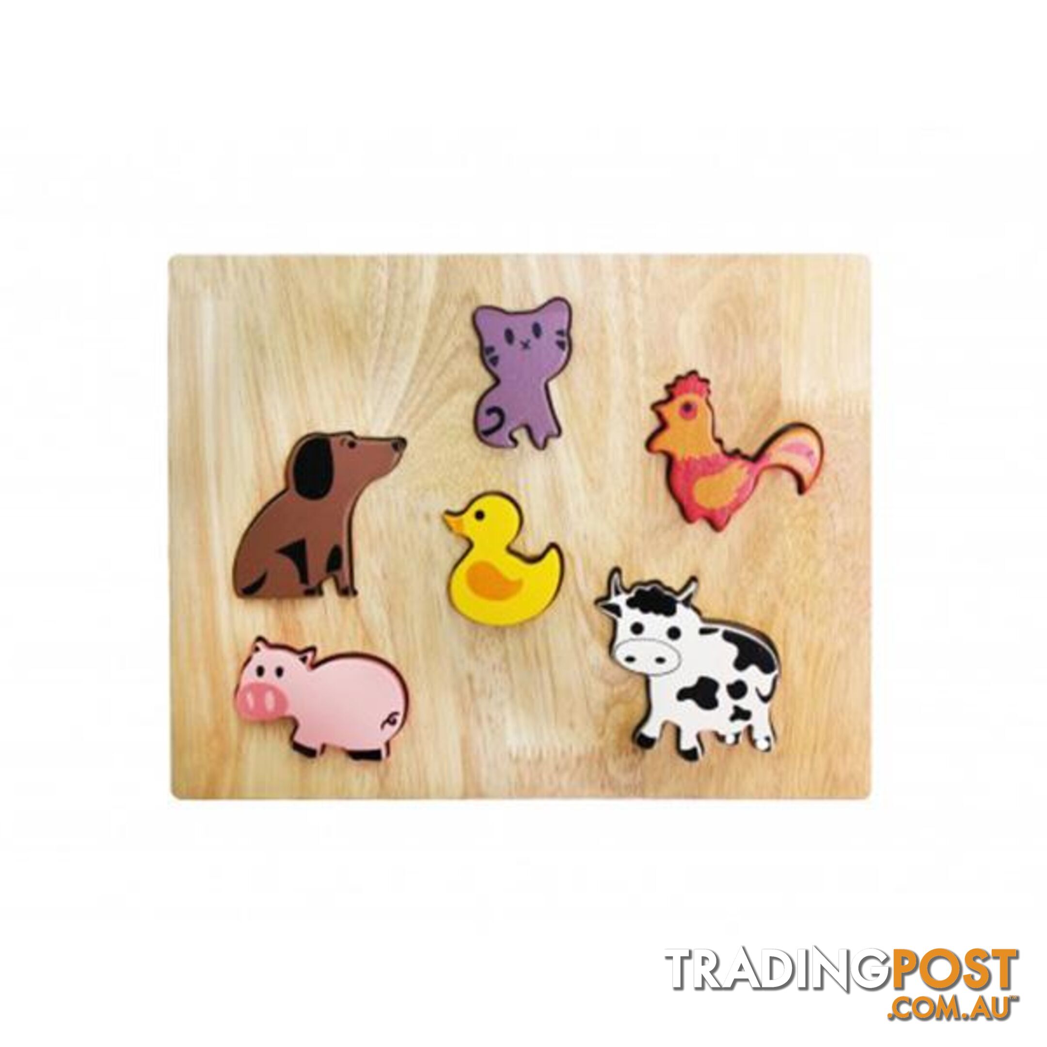 Farm Animal Play Set & Puzzle - Qtoys - 8936074264593