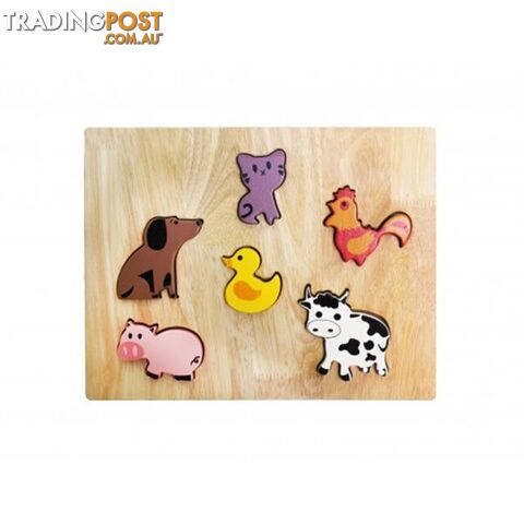 Farm Animal Play Set & Puzzle - Qtoys - 8936074264593