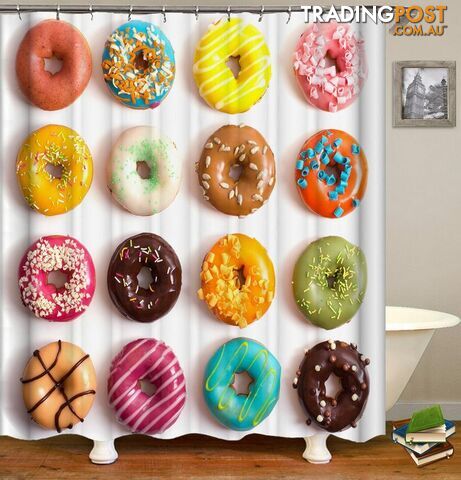 Colorful Doughnuts Shower Curtain - Curtain - 7427045908413