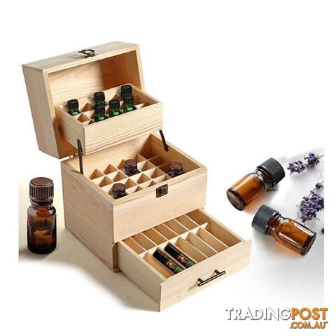 Essential Oil Storage Box Wooden 59 Slots Aromatherapy Organiser Container Case - Unbranded - 787976597849
