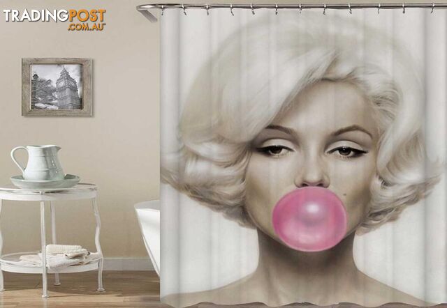 Marilyn Monroe Bubblegum Shower Curtain - Curtain - 7427046076234