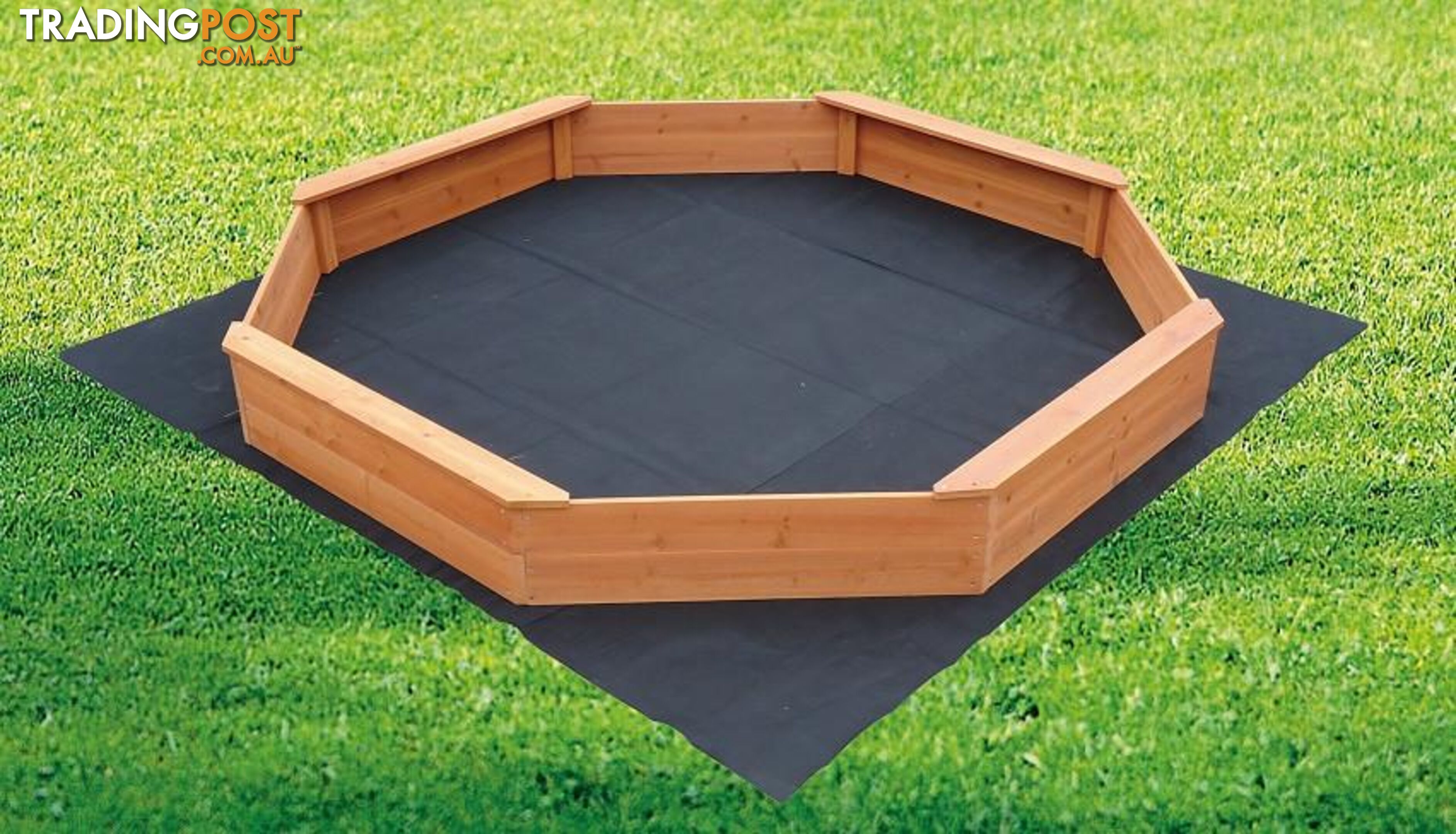 Kids Large Octagonal Wooden Sandpit - Unbranded - 4344744419572