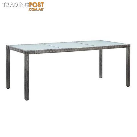 Garden Table Grey Pe Rattan - Unbranded - 8719883784946
