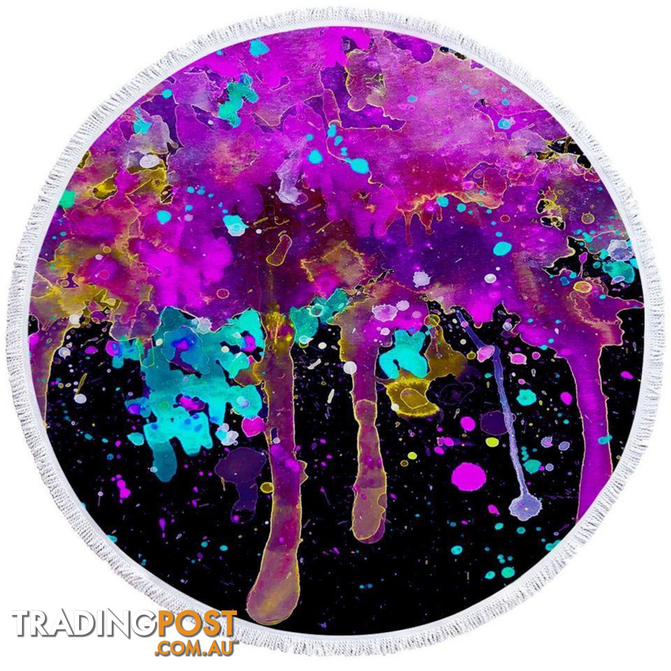 Purplish Melting Space Beach Towel - Towel - 7427046315845