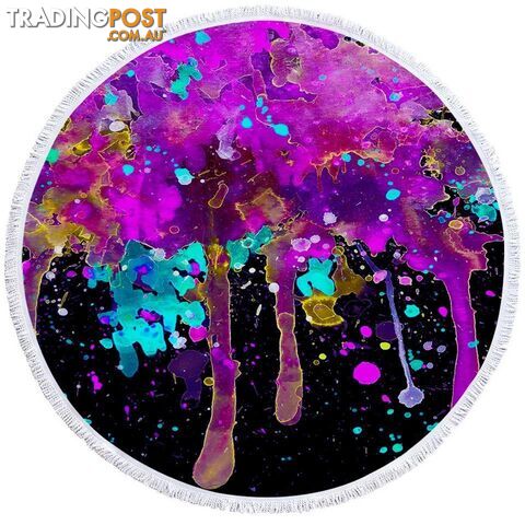 Purplish Melting Space Beach Towel - Towel - 7427046315845