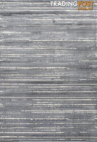 AquaSilk Grey Stripes Silk Design Rug - Unbranded - 7427046241571