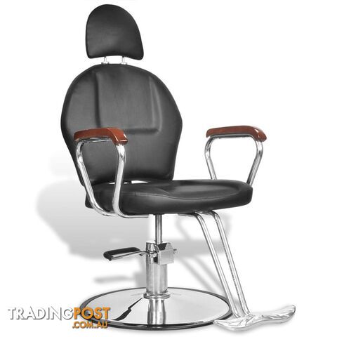 Professional Barber Chair With Headrest Artificial Leather - Black - Unbranded - 4326500422156