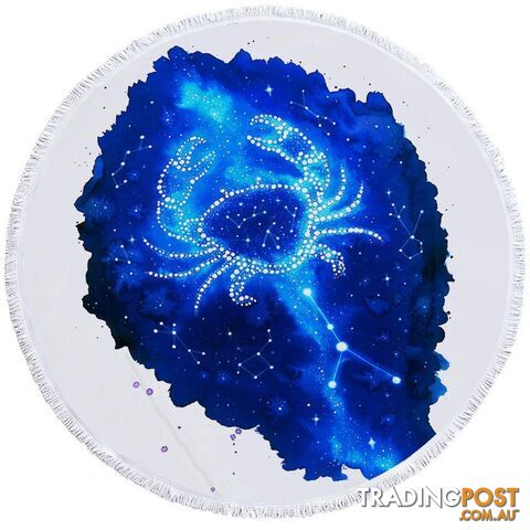 Zodiac Cancer Beach Towel - Towel - 7427046315043