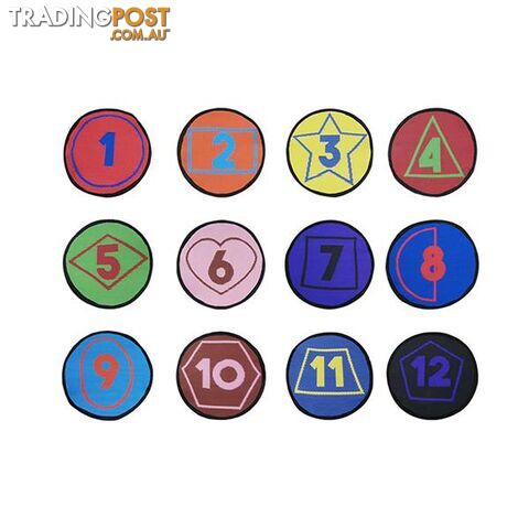 Numbers Colours Shapes Set Of 12 Seating Mats - Unbranded - 797776545353