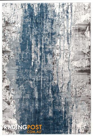 Kendra Roxana Distressed Timeless Blue Grey White Rug - Unbranded - 9375321833288