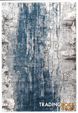 Kendra Roxana Distressed Timeless Blue Grey White Rug - Unbranded - 9375321833288