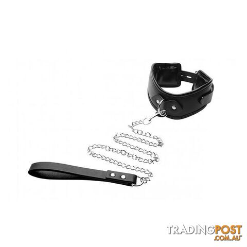 Padded Locking Posture Collar Black - Adult Toys - 848518024237