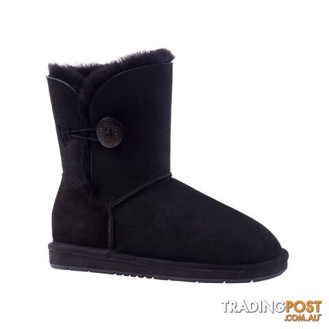 UGGS Single Button Short Sheepskin Cedar 5803 Unisex Black - UGG - 822427508606