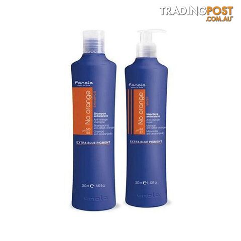 350Ml Twin Pack Fanola No Orange Coloured Hair Mask And Shampoo - Fanola - 7427005861475