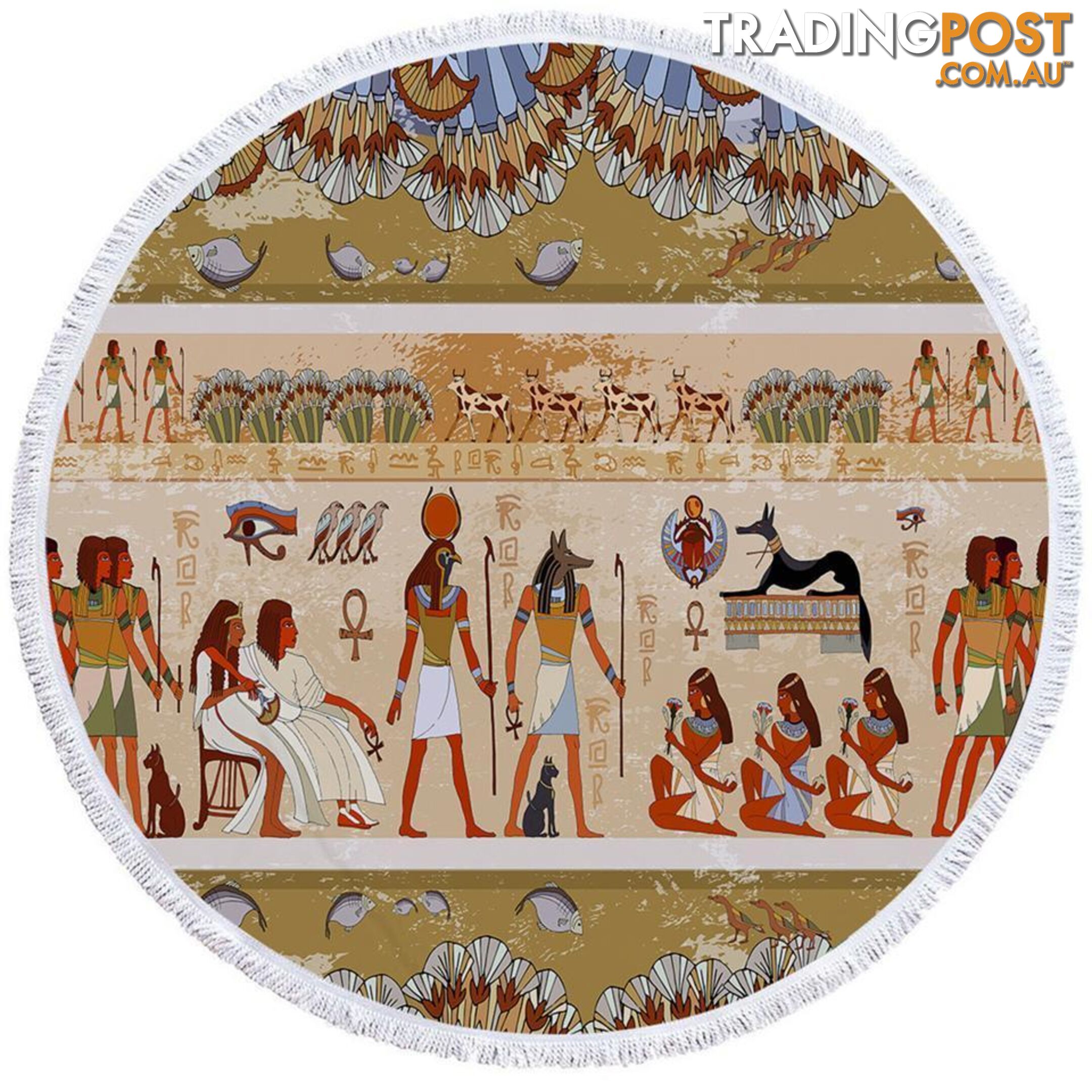 Ancient Egyptian Art Beach Towel - Towel - 7427046322942