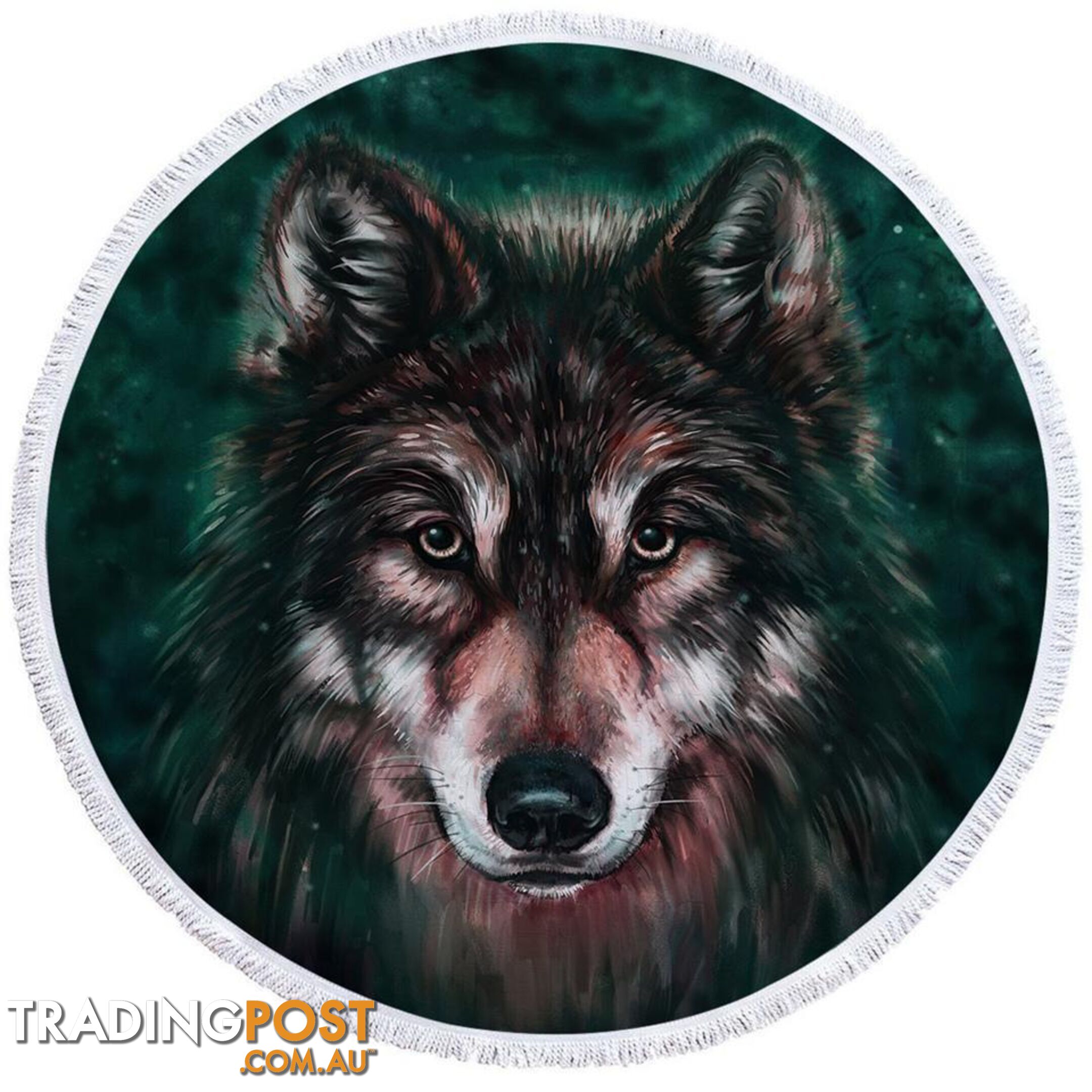 Art Painting Wolf Beach Towel - Towel - 7427046326926