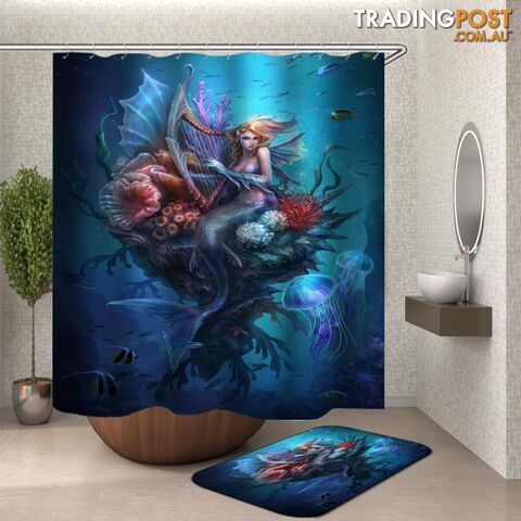 Deep Ocean Mermaid Shower Curtain - Curtain - 7427046126441