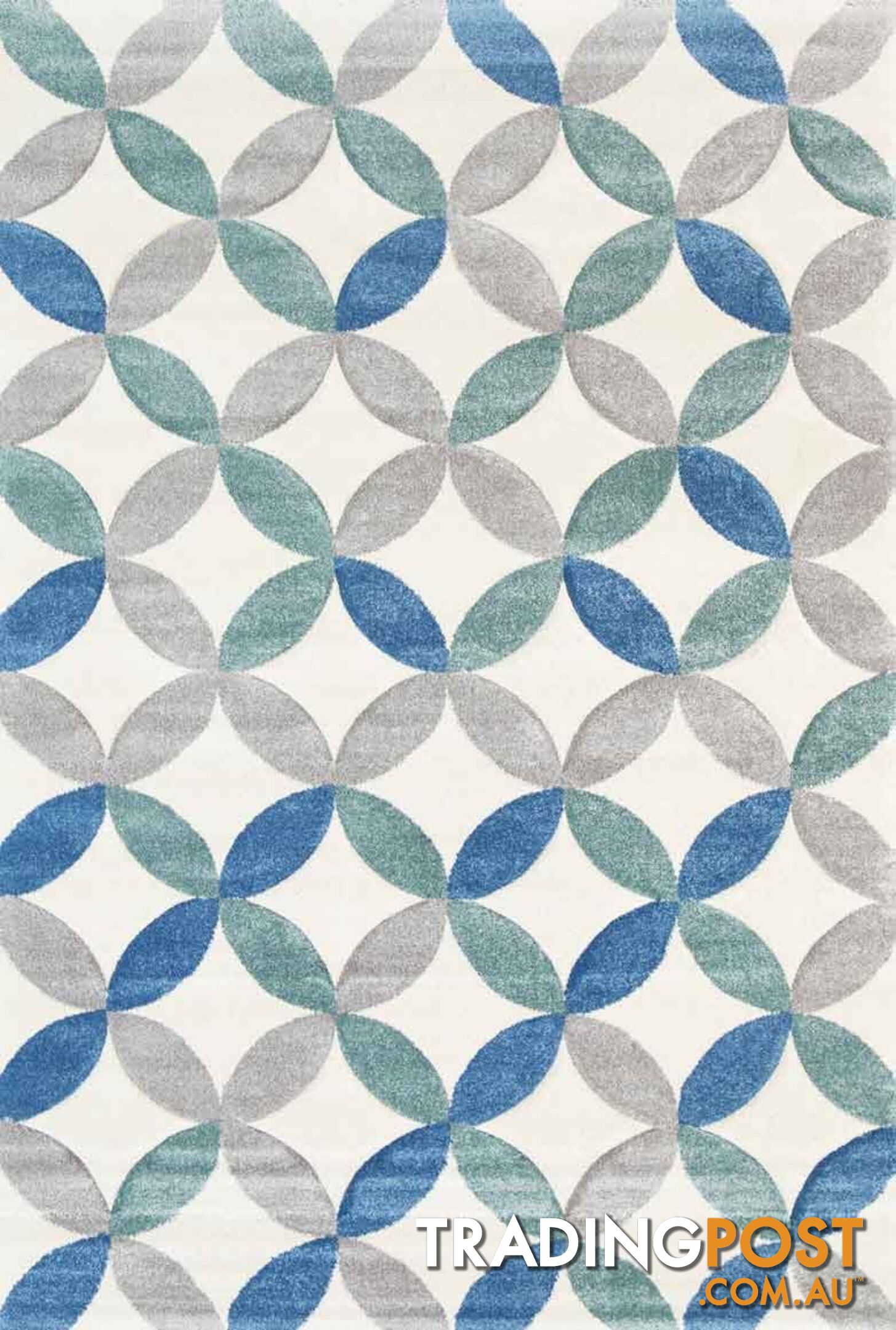 Focus Trellis Blue Rug - Unbranded - 4326500316776