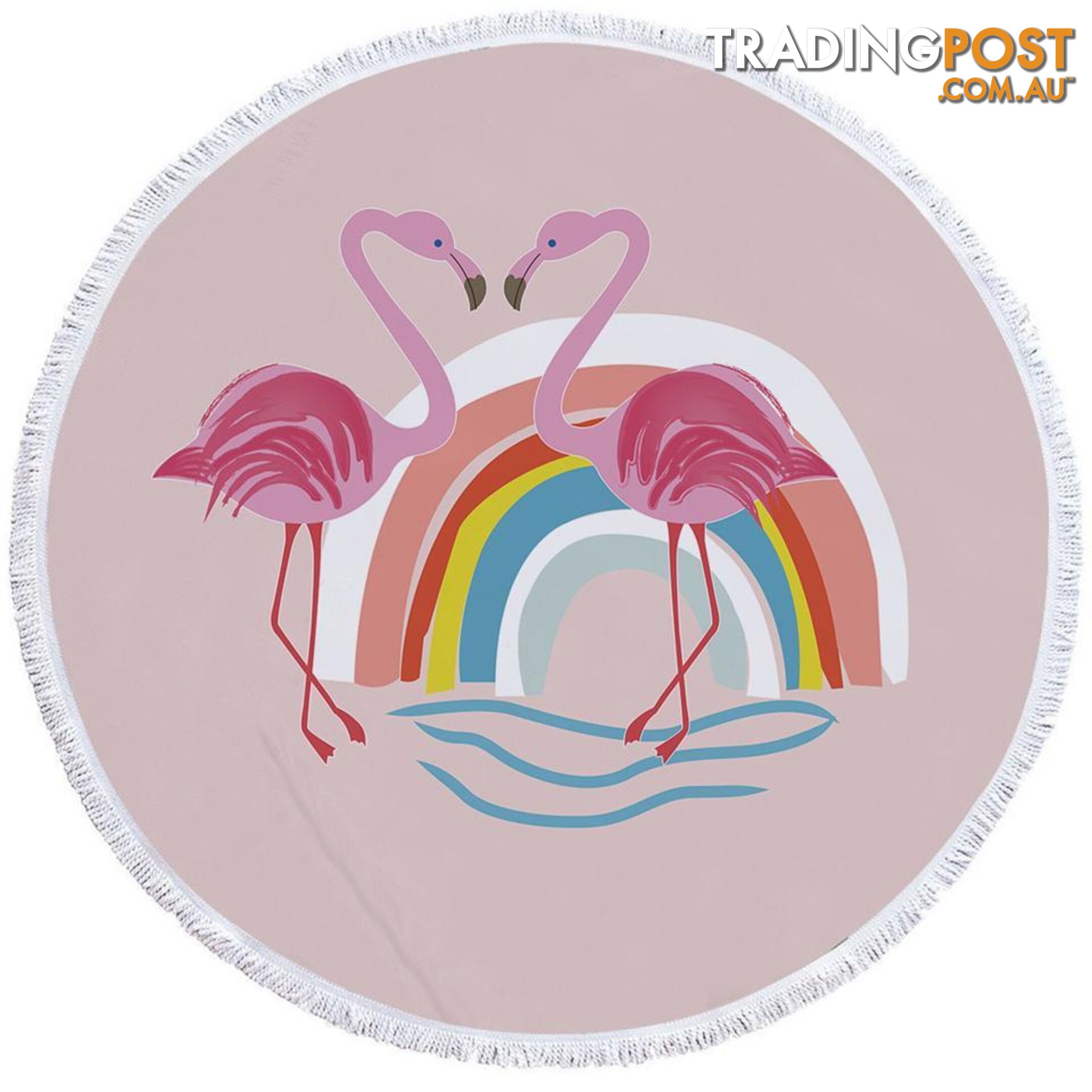 Rainbow Flamingo Beach Towel - Towel - 7427046326360