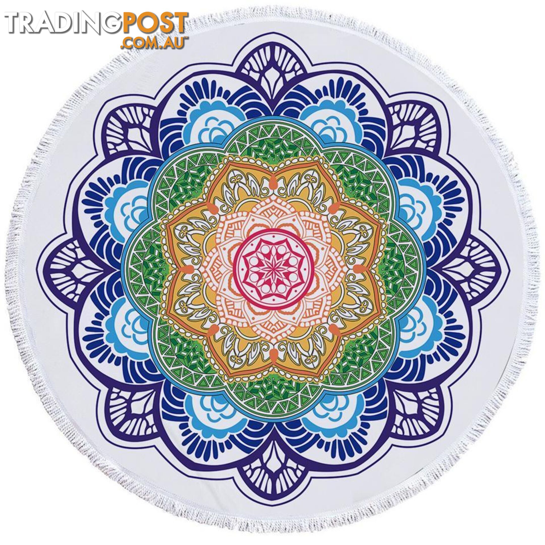 Simple Multi Colored Mandala Beach Towel - Towel - 7427046321143