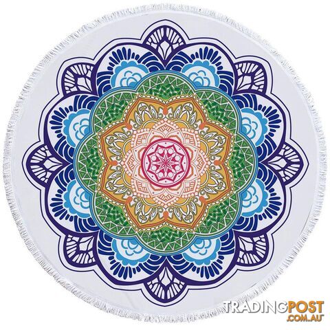 Simple Multi Colored Mandala Beach Towel - Towel - 7427046321143