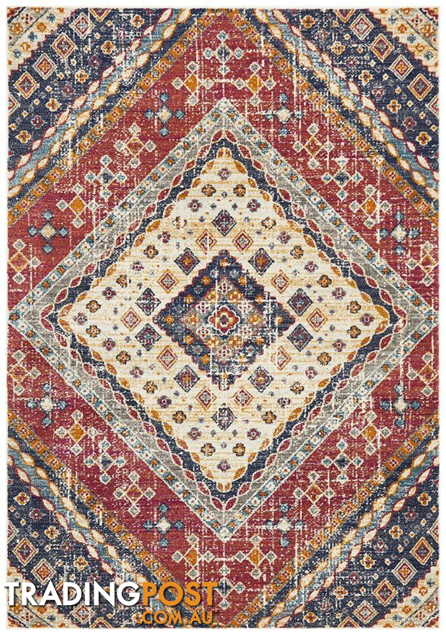 Babylon Diamond Multi Coloured Rug - Unbranded - 9375321874625