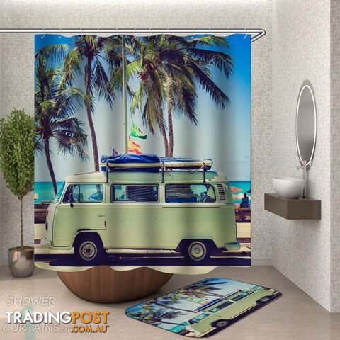 Vacation Van Shower Curtain - Curtain - 7427046279970