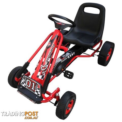 Pedal Go Kart with Adjustable Seat - Red - Unbranded - 4326500420473