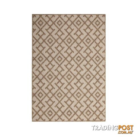 HAWAII BROWN BEIGE DIAMOND SHAPED RUG - Unbranded - 7427046338356