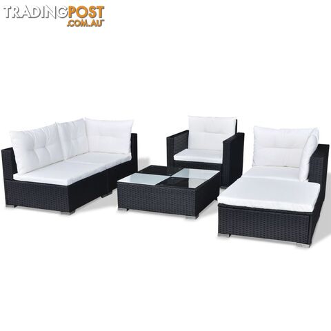Poly Rattan Garden Sofa Set (17 Pcs) - Black - Unbranded - 4326500416711