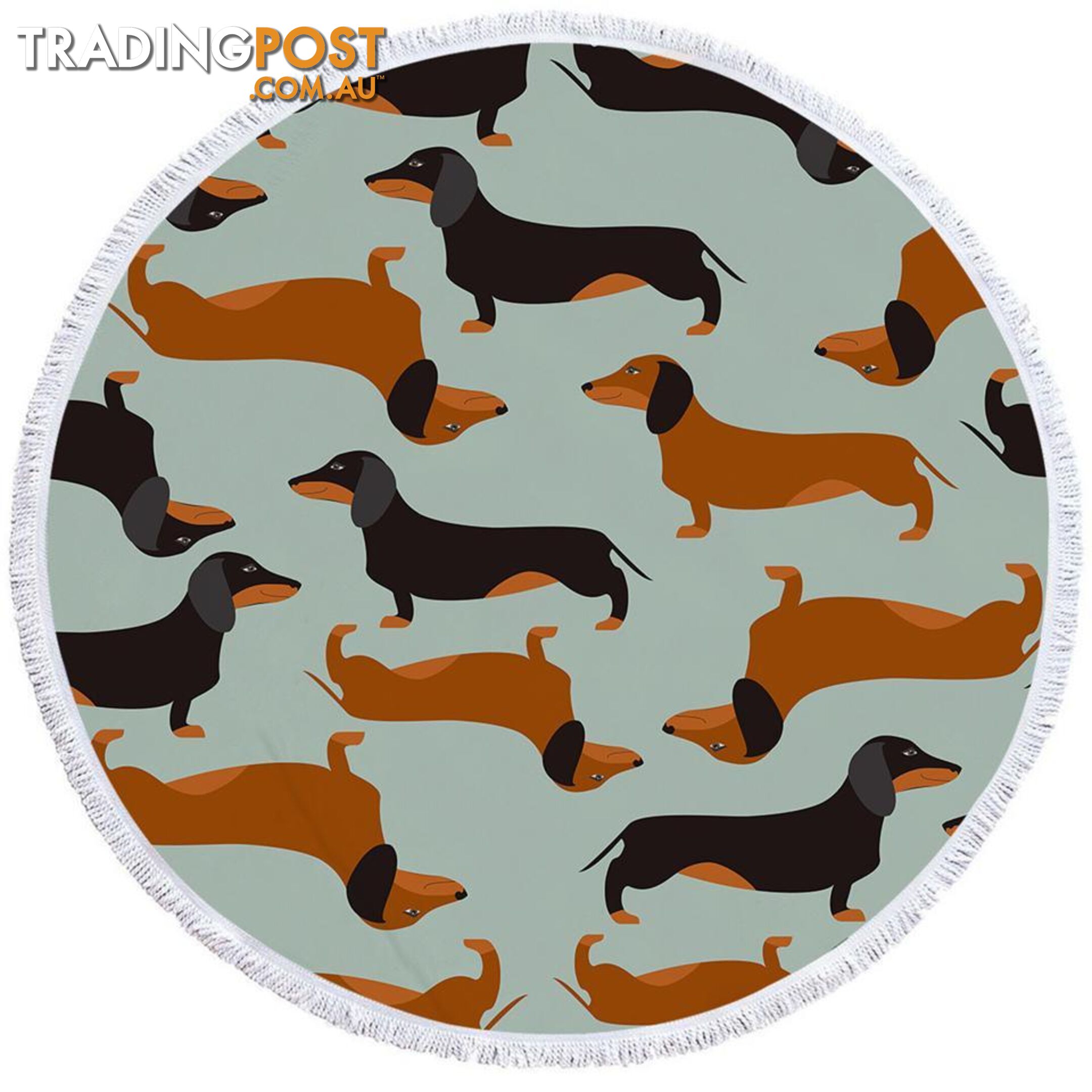 Dachshund Dogs Pattern Beach Towel - Towel - 7427046311519