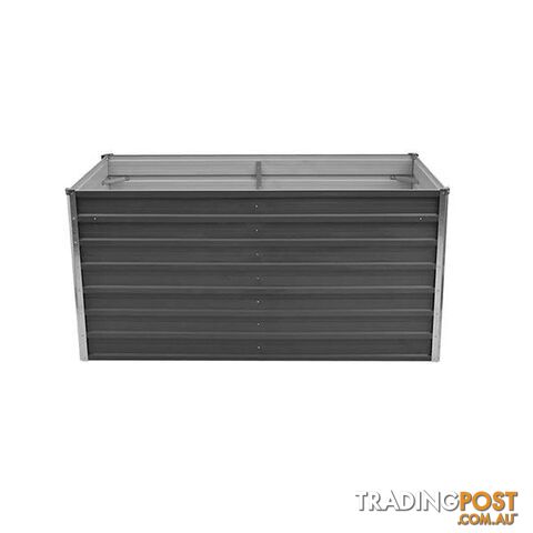 Raised Garden Bed 160 X 80 X 77 Cm Galvanized Steel Grey - Garden Bed - 8718475500636