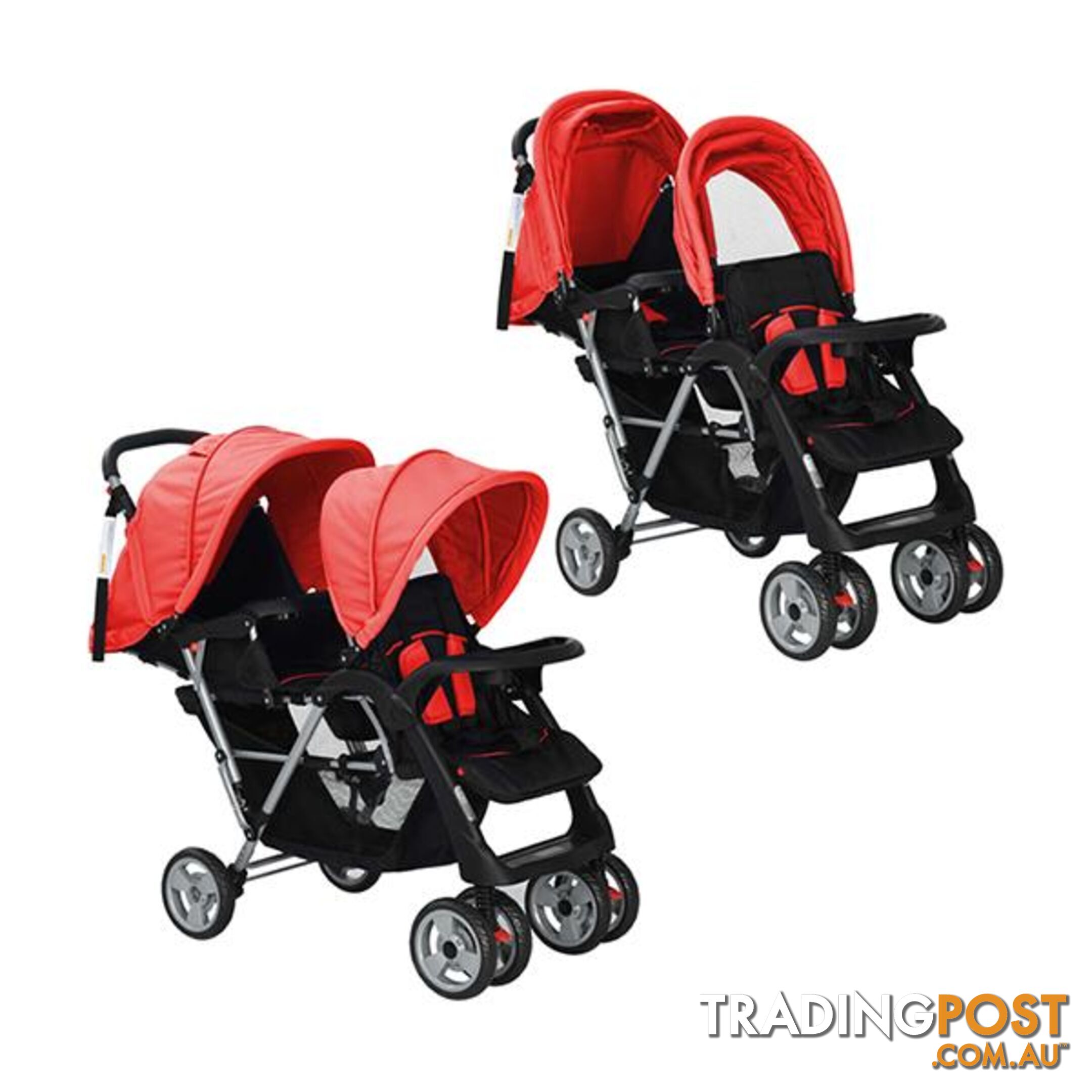 Tandem Stroller Steel - Stroller - 7427046256063