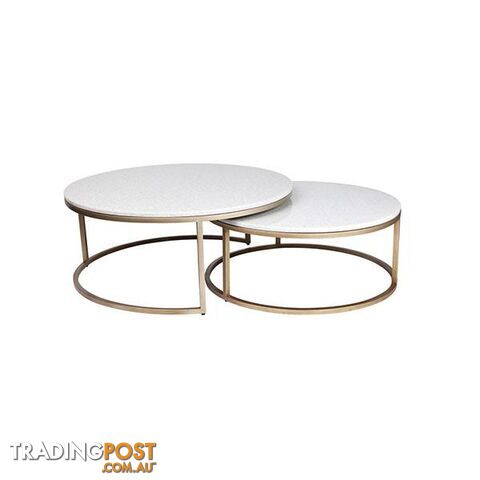 Chloe Coffee Table Gold 2 Pc - Cocktail Table - 9320294107195