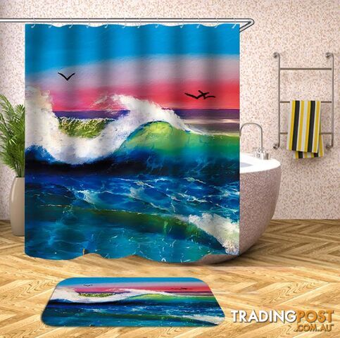 Ocean's Colorful Horizon Shower Curtain - Curtain - 7427045942714