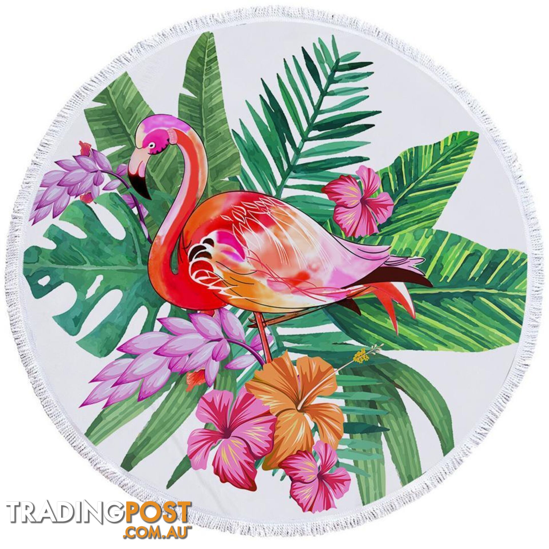 Colorful Tropical Flamingo Beach Towel - Towel - 7427046327763