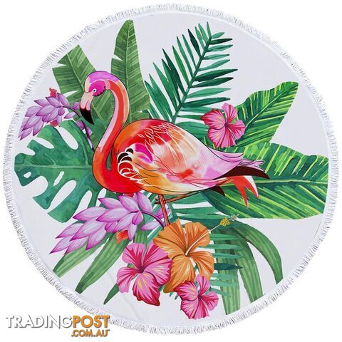 Colorful Tropical Flamingo Beach Towel - Towel - 7427046327763