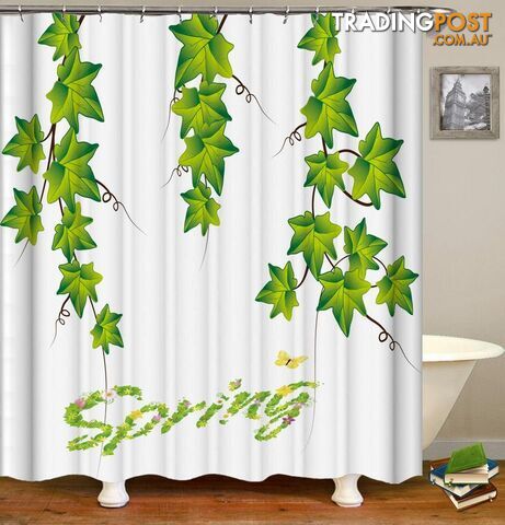 Spring Vine Leaves Shower Curtain - Curtain - 7427005915208