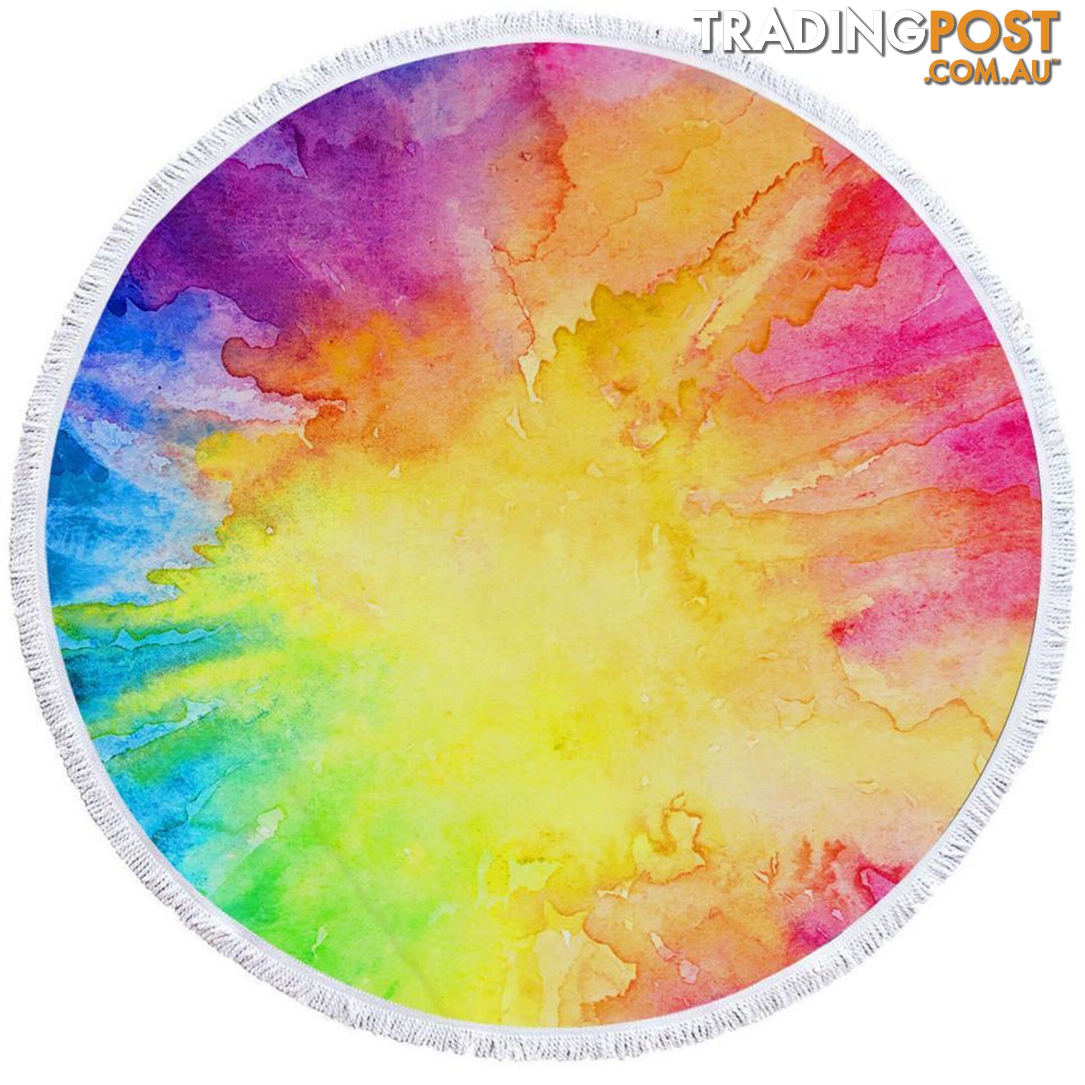 Colorful Watercolor Painting Beach Towel - Towel - 7427046323925