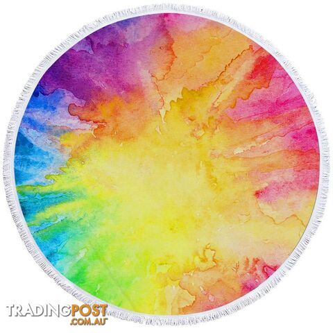 Colorful Watercolor Painting Beach Towel - Towel - 7427046323925