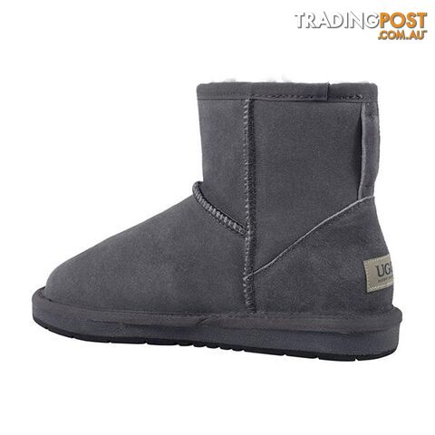 Auzland Classic Leather Water Resistant Mini Ugg Boot Grey - AUZLAND - 822427510395