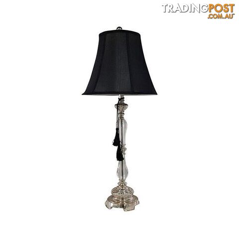 2 Felicienne Champagne Table Lamp With Black Shade - Table Lamp - 7427046210683