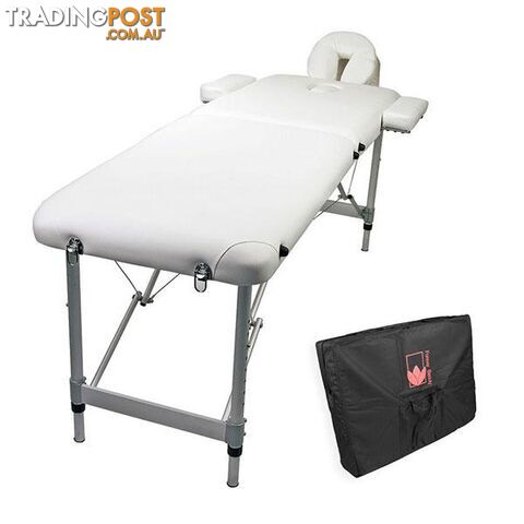 55Cm Aluminium Portable Massage Table White - Unbranded - 9352338002296