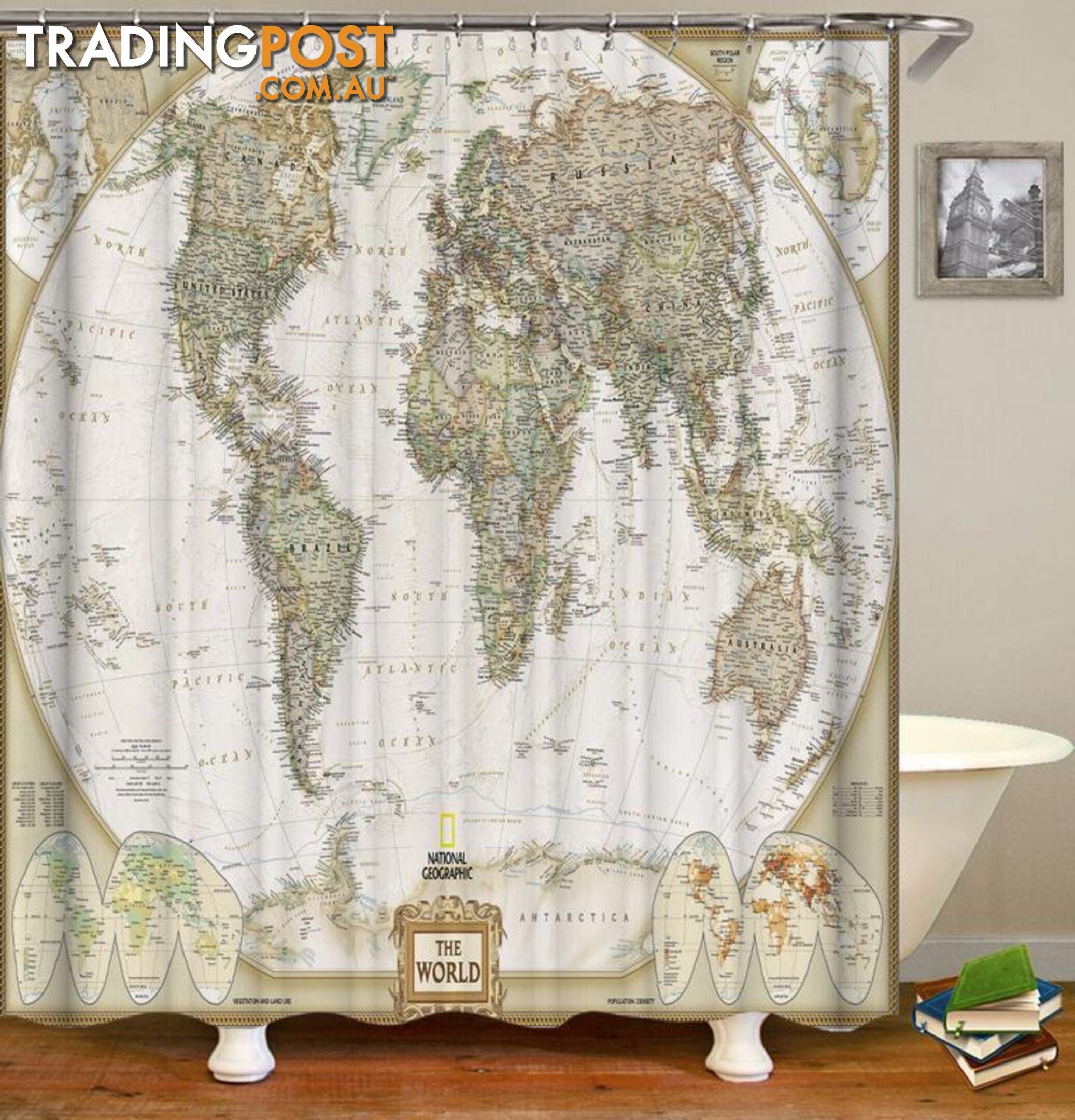 The World Map Shower Curtain - Curtain - 7427046005753