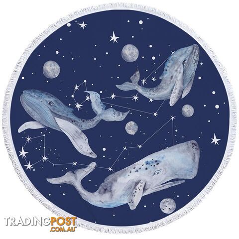 Space Whales Beach Towel - Towel - 7427046308960