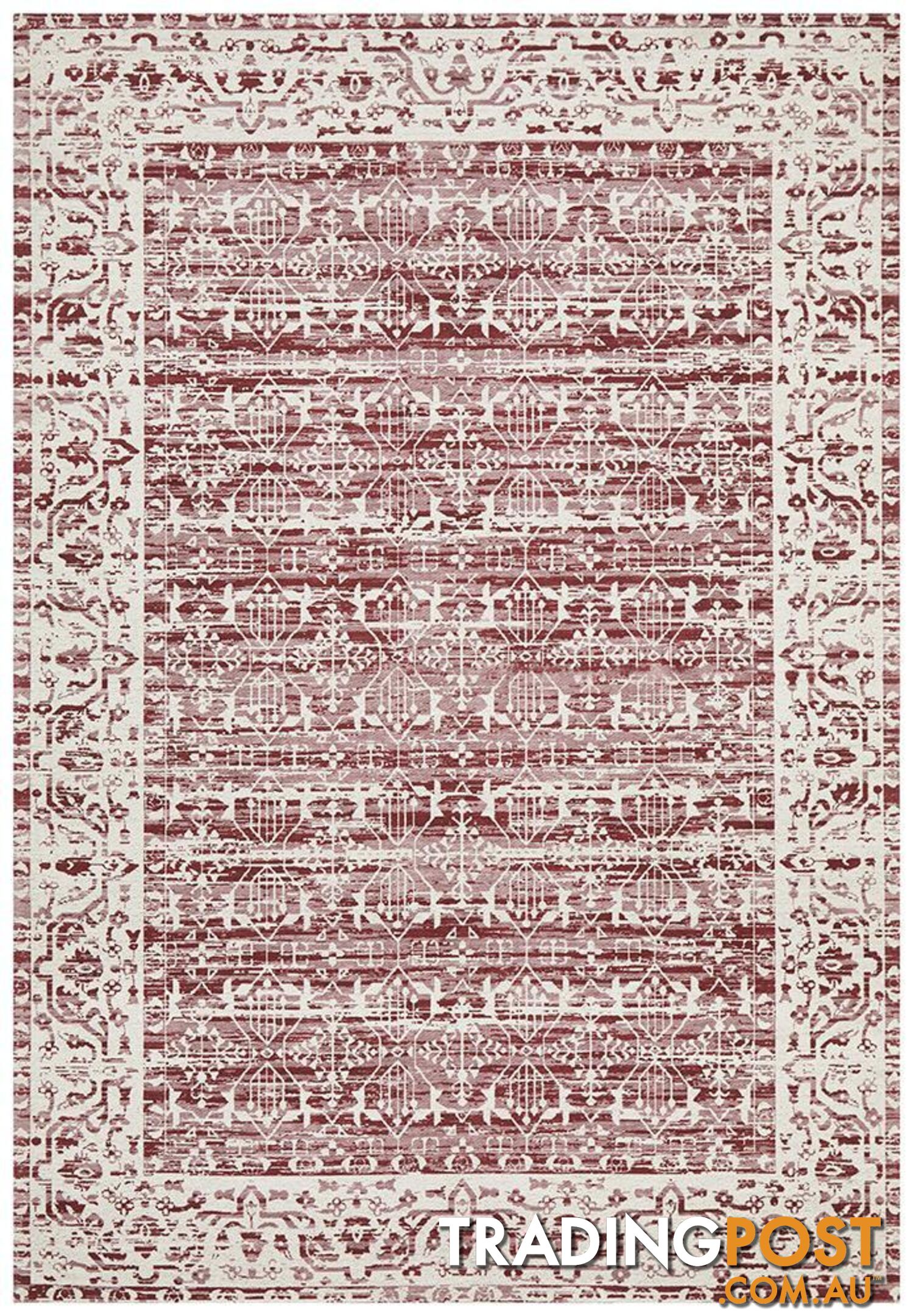 Magnolia Border Rose Rug - Unbranded - 9375321879828