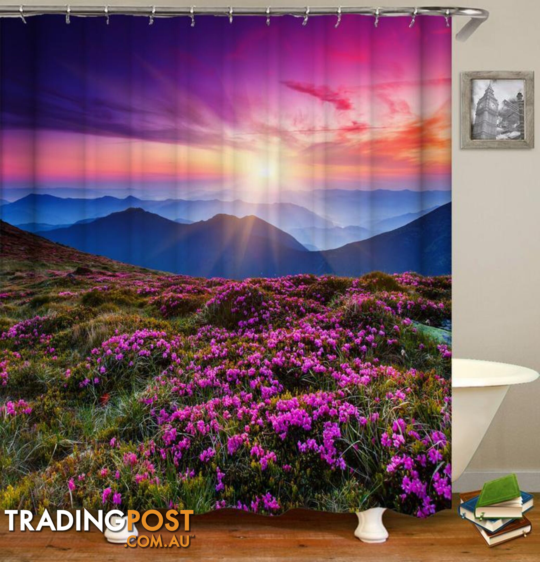 Violet Meadow Shower Curtain - Curtain - 7427005915321